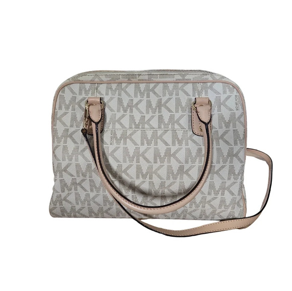 Michael Kors Satchel Handbag Cream Color Crossbody strap included - Picture 3 of 16